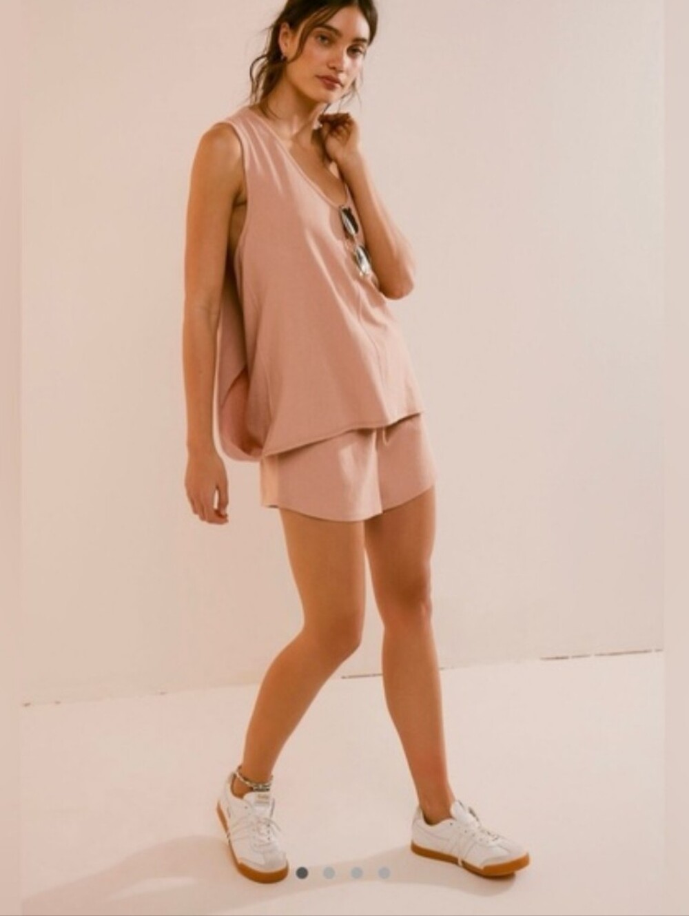 Free People Beach Santina Top Oversized Small Relaxed Fit Staple Neutral Color